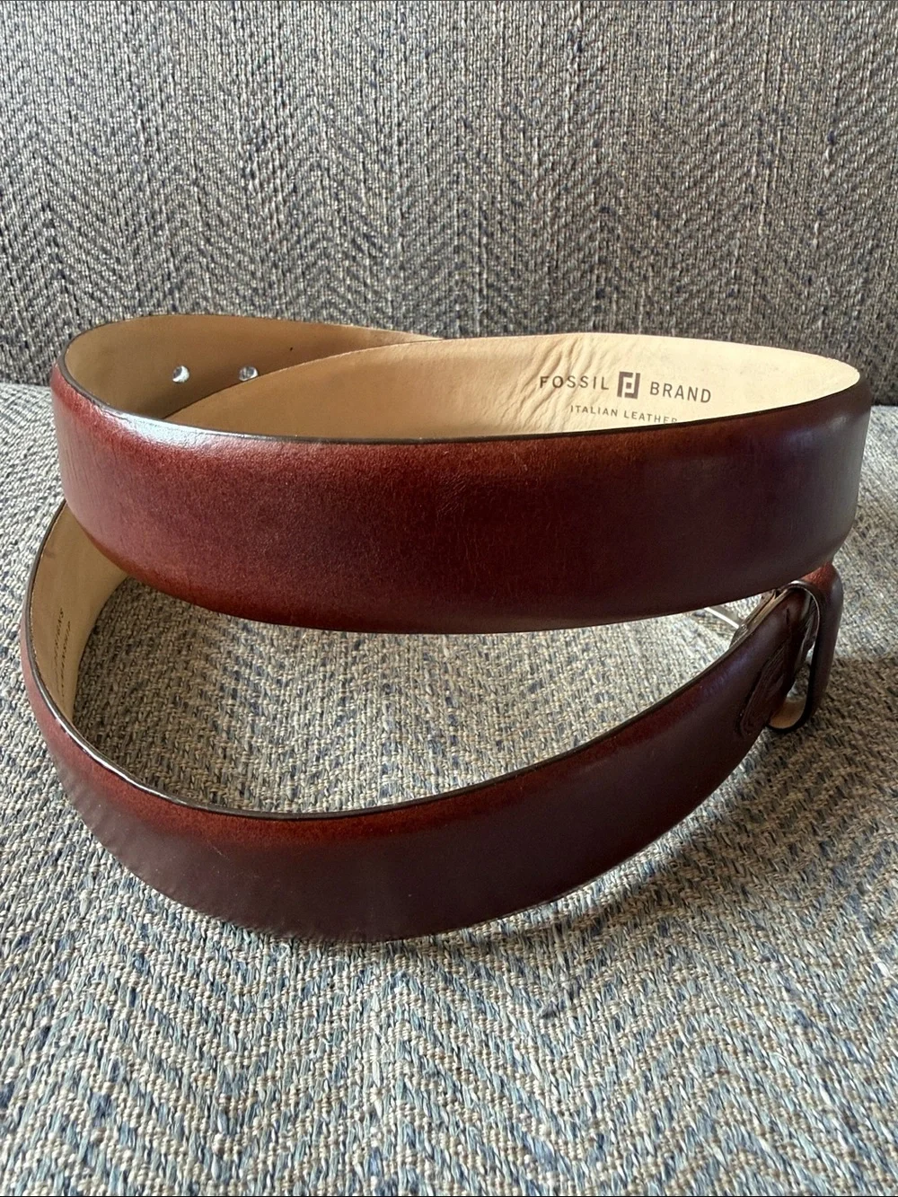Fossil Brown Leather Belt Size: 44”